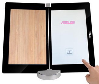 Asus notebook with two sensory display